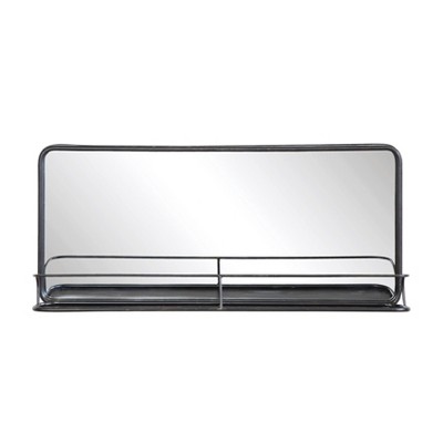 Brand new โค๏ธ 36" x 16" Metal Framed Wall Mirror with Shelf Black - 3R Studios ๐
