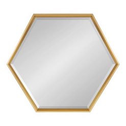 Cheap 😍 Kate & Laurel All Things Decor 30" x 35" Calder Hexagon Wall Mirror Gold - Kate & Laurel All Things Decor 😍