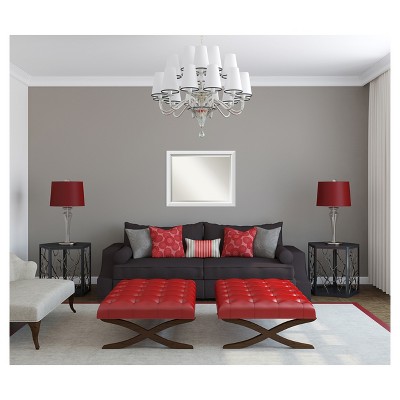 Coupon โค๏ธ 32" x 26" Blanco Wood Framed Wall Mirror White - Amanti Art ๐ฅฐ - Image 5