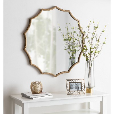 Discount π― Kate & Laurel All Things Decor 33.5" Lalina Scallop Wall Mirror Gold - Kate & Laurel All Things Decor π - Image 5