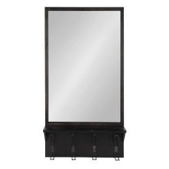 Brand new 🎉 Kate & Laurel All Things Decor 20" x 36.5" Coburn Functional Wall Mirror Black - Kate & Laurel All Things Decor 🧨