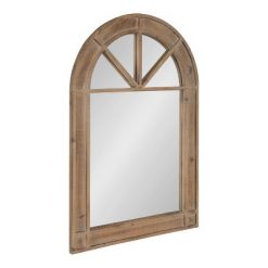 Budget ❤️ Kate & Laurel All Things Decor 24" x 36" Stonebridg Arch Wall Mirror Rustic Brown - Kate & Laurel All Things Decor 🥰
