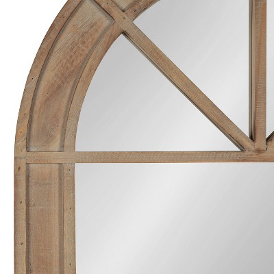 Budget ❤️ Kate & Laurel All Things Decor 24" x 36" Stonebridg Arch Wall Mirror Rustic Brown - Kate & Laurel All Things Decor 🥰 - Image 2