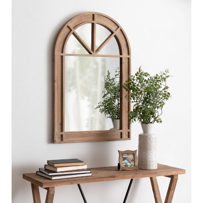 Budget ❤️ Kate & Laurel All Things Decor 24" x 36" Stonebridg Arch Wall Mirror Rustic Brown - Kate & Laurel All Things Decor 🥰 - Image 4