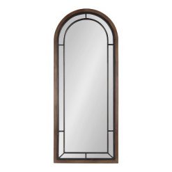 New ⭐ Kate & Laurel All Things Decor 20" x 48" Audubon Arch Wall Mirror Rustic Brown - Kate & Laurel All Things Decor ✔️