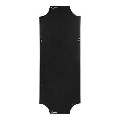 Brand new π Kate & Laurel All Things Decor 18" x 48" Hogan Framed Scallop Full Length Wall Mirror Black - Kate and Laurel π - Image 3
