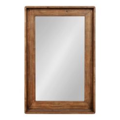 Best Pirce ✔️ Kate & Laurel All Things Decor 24" x 37" Basking Wall Mirror with Shelf Brown - Kate and Laurel ⭐