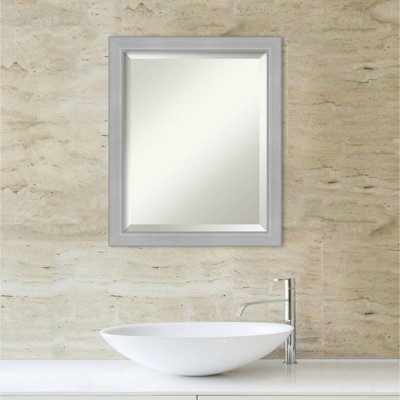 Hot Sale ๐ Vista Brushed Framed Bathroom Vanity Wall Mirror Nickel - Amanti Art โญ - Image 5