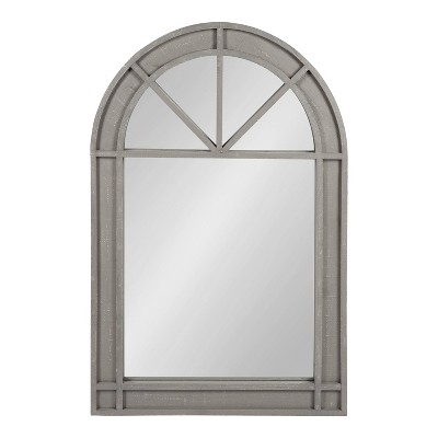 Outlet 𧨠Kate & Laurel All Things Decor 24" x 36" Stonebridg Arch Wall Mirror Gray - Kate & Laurel All Things Decor π―