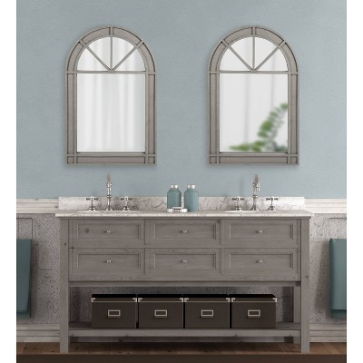Outlet 𧨠Kate & Laurel All Things Decor 24" x 36" Stonebridg Arch Wall Mirror Gray - Kate & Laurel All Things Decor π― - Image 5