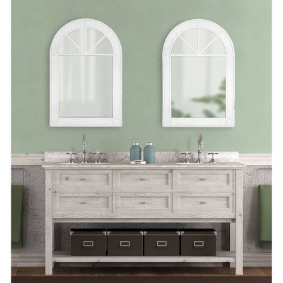 Buy 𧨠Kate & Laurel All Things Decor 24" x 36" Stonebridg Arch Wall Mirror White - Kate & Laurel All Things Decor π - Image 5