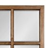 Coupon 👍 Kate & Laurel All Things Decor 18" x 42" Hogan Windowpane Wall Mirror Natural - Kate & Laurel All Things Decor ⭐