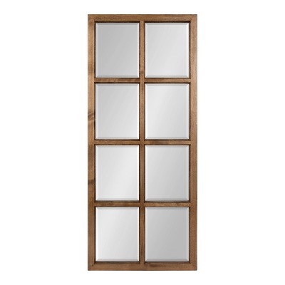 Coupon π Kate & Laurel All Things Decor 18" x 42" Hogan Windowpane Wall Mirror Natural - Kate & Laurel All Things Decor β - Image 3