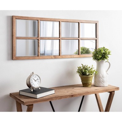 Coupon π Kate & Laurel All Things Decor 18" x 42" Hogan Windowpane Wall Mirror Natural - Kate & Laurel All Things Decor β - Image 4