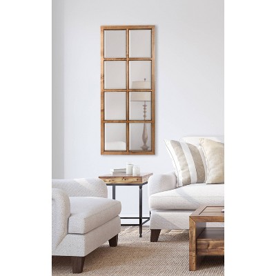 Coupon π Kate & Laurel All Things Decor 18" x 42" Hogan Windowpane Wall Mirror Natural - Kate & Laurel All Things Decor β - Image 5