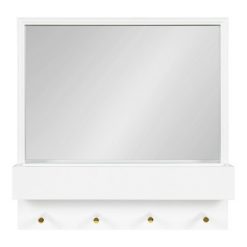 Brand new 🛒 Kate & Laurel All Things Decor 24" x 24" Adlynn Functional Wall Mirror White - Kate & Laurel All Things Decor 🌟
