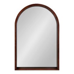 Coupon 🛒 Kate & Laurel All Things Decor 24" x 36" Hutton Arch Wall Mirror Walnut Brown - Kate & Laurel All Things Decor 🔔