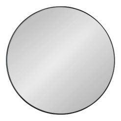 Best deal 🧨 Kate & Laurel All Things Decor 22" Rollo Round Wall Mirror Black - Kate & Laurel All Things Decor 🎁