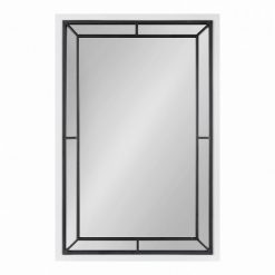 Discount ๐ฏ Kate & Laurel All Things Decor 24" x 36" Audubon Rectangle Wall Mirror White - Kate & Laurel All Things Decor ๐งจ