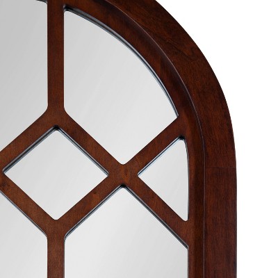 Budget β€οΈ Kate & Laurel All Things Decor 18" x 47" Gilcrest Windowpane Wall Mirror Walnut Brown - Kate & Laurel All Things Decor π - Image 2