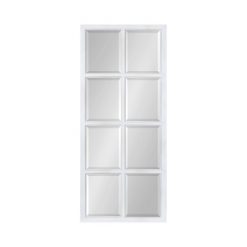 Top 10 ⭐ Kate & Laurel All Things Decor 18" x 42" Hogan Windowpane Wall Mirror White - Kate & Laurel All Things Decor 👏