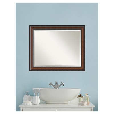 Best reviews of โ๏ธ 33" x 27" Cyprus Walnut Wood Framed Wall Mirror - Amanti Art ๐ - Image 5