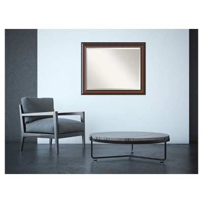 Best reviews of โ๏ธ 33" x 27" Cyprus Walnut Wood Framed Wall Mirror - Amanti Art ๐ - Image 7
