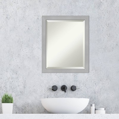 Hot Sale ๐ Vista Brushed Framed Bathroom Vanity Wall Mirror Nickel - Amanti Art โญ - Image 6