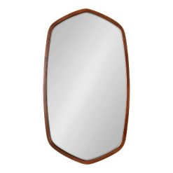 New π Kate & Laurel All Things Decor 20" x 36" McLean Oval Wall Mirror Walnut Brown - Kate & Laurel All Things Decor βοΈ