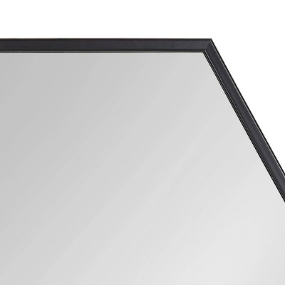 New π₯° Kate & Laurel All Things Decor 24" x 36" Rhodes Hexagon Wall Mirror Black - Kate & Laurel All Things Decor π - Image 2