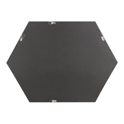 New π₯° Kate & Laurel All Things Decor 24" x 36" Rhodes Hexagon Wall Mirror Black - Kate & Laurel All Things Decor π - Image 3