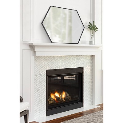 New π₯° Kate & Laurel All Things Decor 24" x 36" Rhodes Hexagon Wall Mirror Black - Kate & Laurel All Things Decor π - Image 6