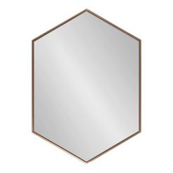 Outlet 😍 Kate & Laurel All Things Decor 31" x 22" McNeer Hexagon Wall Mirror Bronze - Kate & Laurel All Things Decor 🥰