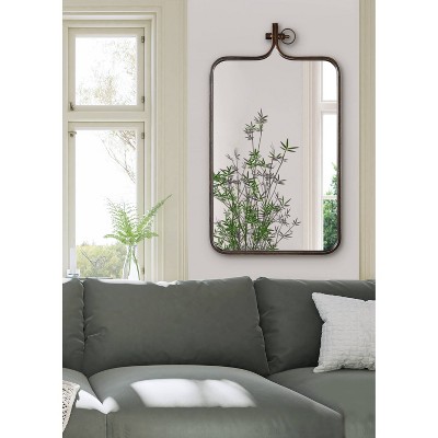 New π Kate & Laurel All Things Decor 20" x 35" Yitro Rectangle Wall Mirror Bronze - Kate & Laurel All Things Decor π - Image 4