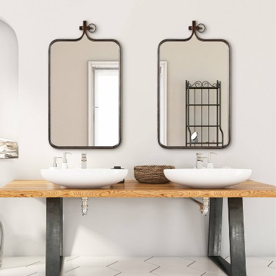 New π Kate & Laurel All Things Decor 20" x 35" Yitro Rectangle Wall Mirror Bronze - Kate & Laurel All Things Decor π - Image 5