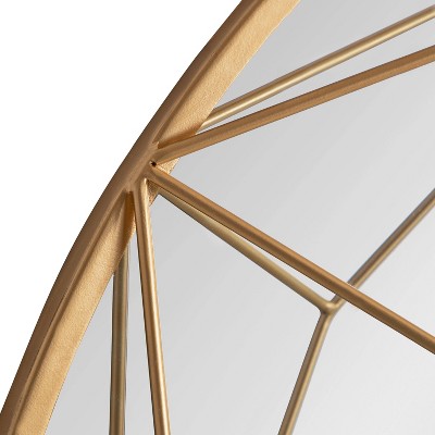 Promo π Kate & Laurel All Things Decor 30" Keyleigh Round Wall Mirror Gold - Kate & Laurel All Things Decor π₯ - Image 2