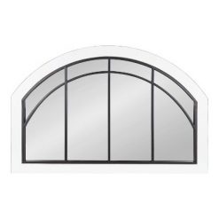 Cheapest ๐คฉ Kate & Laurel All Things Decor 24" x 36" Haldron Arch Wall Mirror White - Kate & Laurel All Things Decor ๐