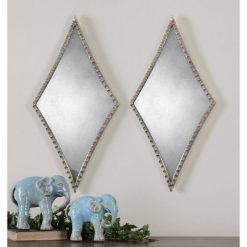 New 🛒 Diamond Gelston Decorative Wall Mirror Silver - Uttermost 👍