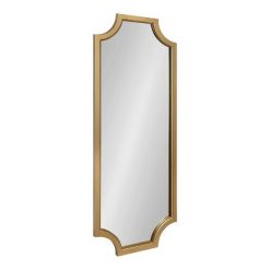 Budget 🔔 Kate & Laurel All Things Decor 18" x 48" Hogan Scallop Wall Mirror Gold - Kate & Laurel All Things Decor 🔥
