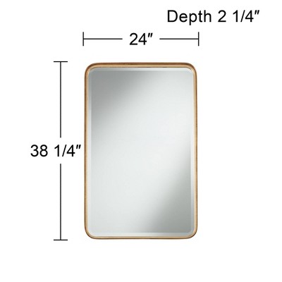 Cheapest 🥰 Uttermost Rectangular Vanity Decorative Wall Mirror Modern Warm Gold Iron Frame Beveled Glass 24" Wide for Bathroom Bedroom Home 🛒 - Image 4