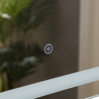 New ๐ HOMCOM 32" x 24'' LED Illuminated Bathroom Mirror, Wall Mounted Vanity Mirror with Dimmable Memory Touch, Waterproof, Horizontally or Vertically, Silver ๐ - Image 4