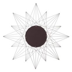 Best Sale 🧨 36" Geometric Sunburst Wall Accent Mirror Silver - Patton Wall Decor 👏