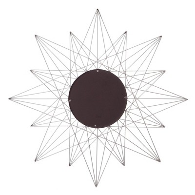 Best Sale ๐งจ 36" Geometric Sunburst Wall Accent Mirror Silver - Patton Wall Decor ๐