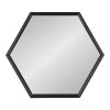 Buy 🌟 Kate & Laurel All Things Decor 30" x 26" Felicia Hexagon Wall Mirror Black - Kate & Laurel All Things Decor 🧨