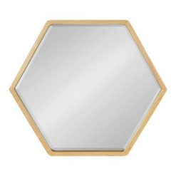 Coupon ๐ Kate & Laurel All Things Decor 26" x 30" McLean Hexagon Wall Mirror Natural - Kate & Laurel All Things Decor โ๏ธ