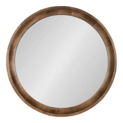 Outlet 😍 Kate & Laurel All Things Decor 22" Colfax Round Wall Mirror Natural - Kate & Laurel All Things Decor ⭐