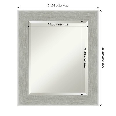 Promo ๐ Glam Framed Bathroom Vanity Wall Mirror Linen Gray - Amanti Art ๐ - Image 3