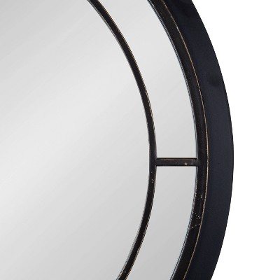 Outlet π Kate & Laurel All Things Decor 28" Audubon Round Wall Mirror Black - Kate & Laurel All Things Decor π - Image 2