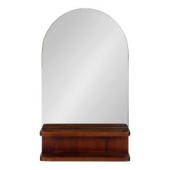 Cheapest 🎁 Kate & Laurel All Things Decor 18" x 30" Astora Arch Wall Mirror with Shelf Walnut Brown - Kate & Laurel All Things Decor ⭐