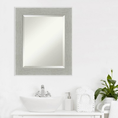 Promo ๐ Glam Framed Bathroom Vanity Wall Mirror Linen Gray - Amanti Art ๐ - Image 5